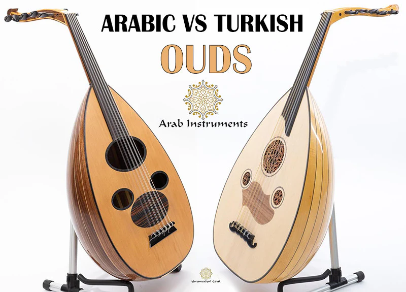 Arabic oud (left) and Turkish oud (right) side by side